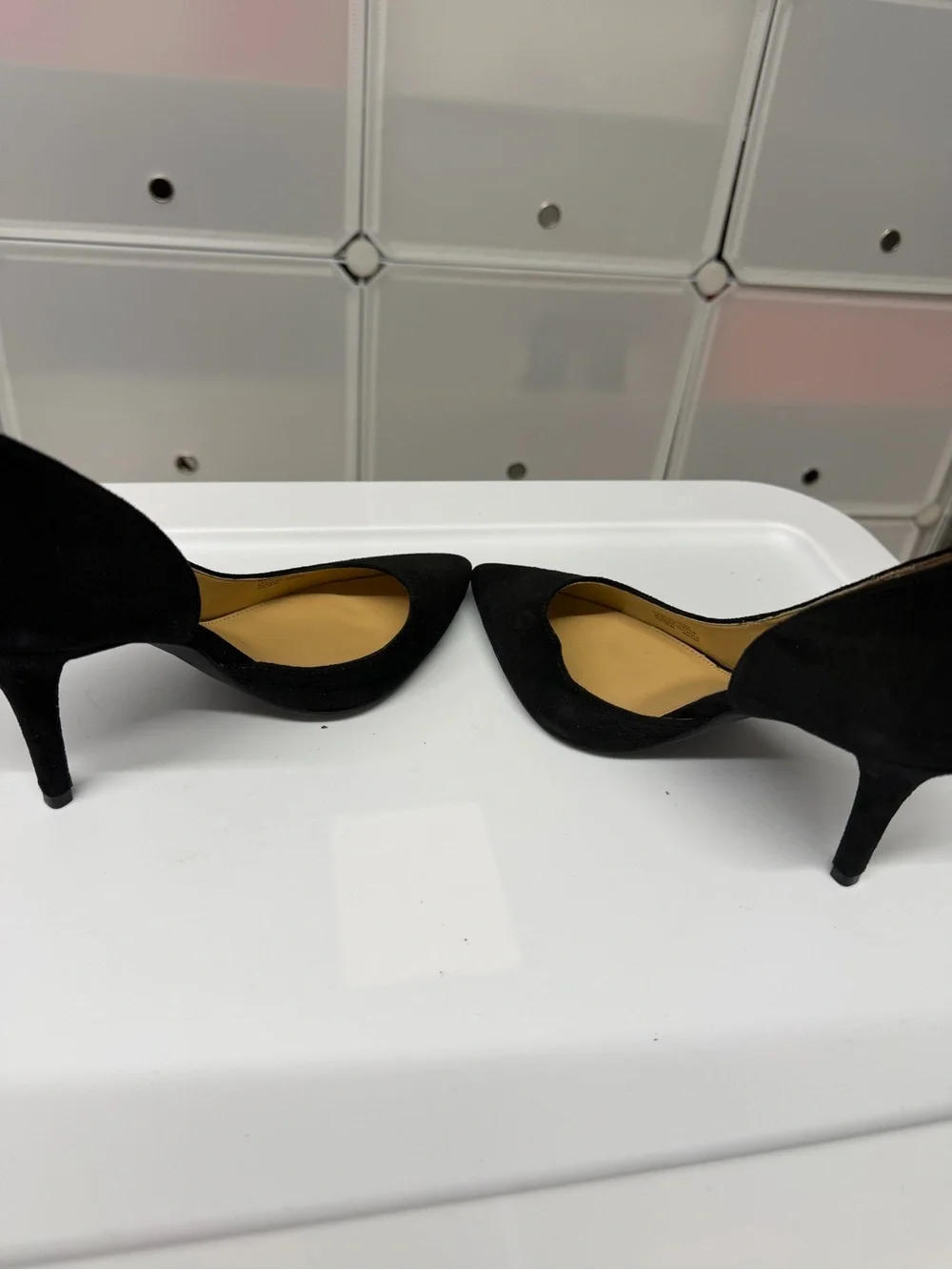 Michael Kors Black Suede Pointed Toe D'Orsay Pumps